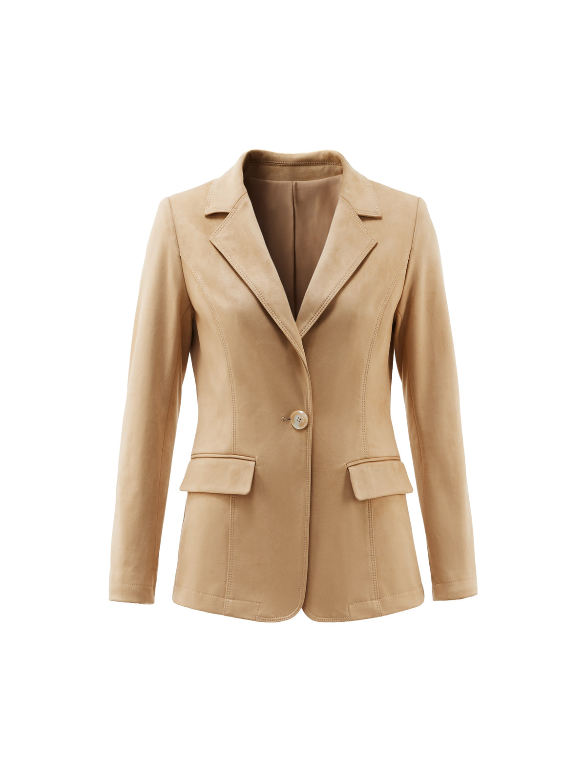 Classic Refined Button-Front Blazer