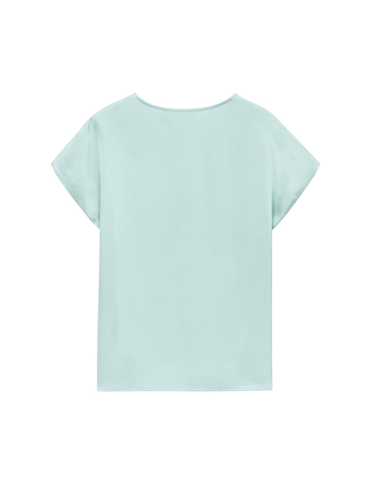Mint Green V-Neck Cap Sleeve Blouse