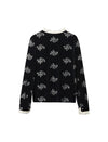 Floral Long-Sleeve Blouse with Lace Trim