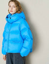Hooded Cropped Down Jacket