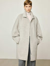 100% Alpaca Classic Collar Wool Longline Coat