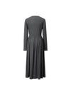 Contrast Collar Polo Knit Midi Dress