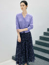Floral Print A-Line Midi Skirt