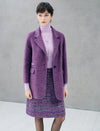 Wool Blend Single Button Lapel Coat