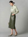 Mulberry Silk Button-Down Shirt