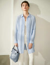 Lightweight Longline Pleated Shirt