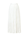 Flowy Textured Pleated Midi Skirt
