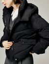 Quilted Zip-Front Pocket Detail Down Jacket