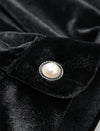 Black Velvet Sequin Midi Dress