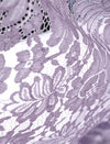 V-Neck Lilac Lace Midi Dress