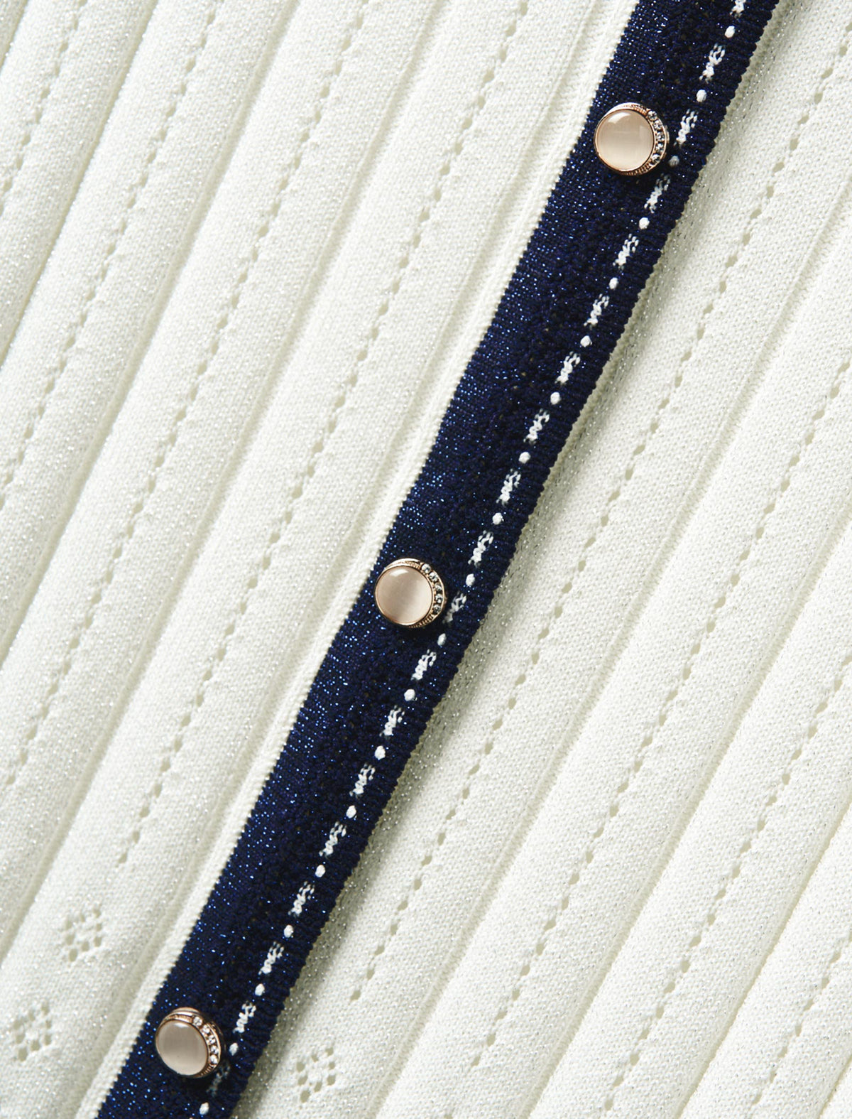 Contrast Bow Detail Knit Cardigan