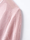 Pink Textured Short Sleeve Knit Top