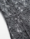 Lace Beaded Neckline Midi Dress