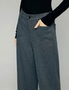 High-Waist Pocket Straight-Leg Pants