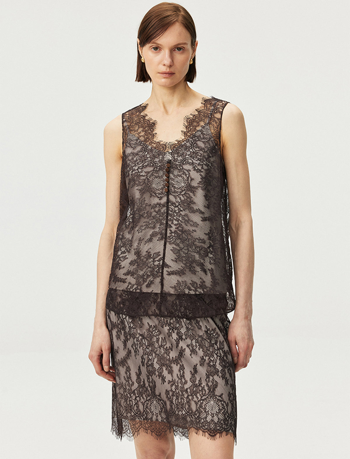 Sheer Lace Sleeveless Top