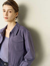 Collared Zip Up Cropped Jacket