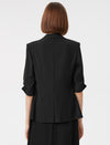 Lightweight Ruched Sleeve Blazer