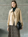 Asymmetric Button Wool-Blend Jacket