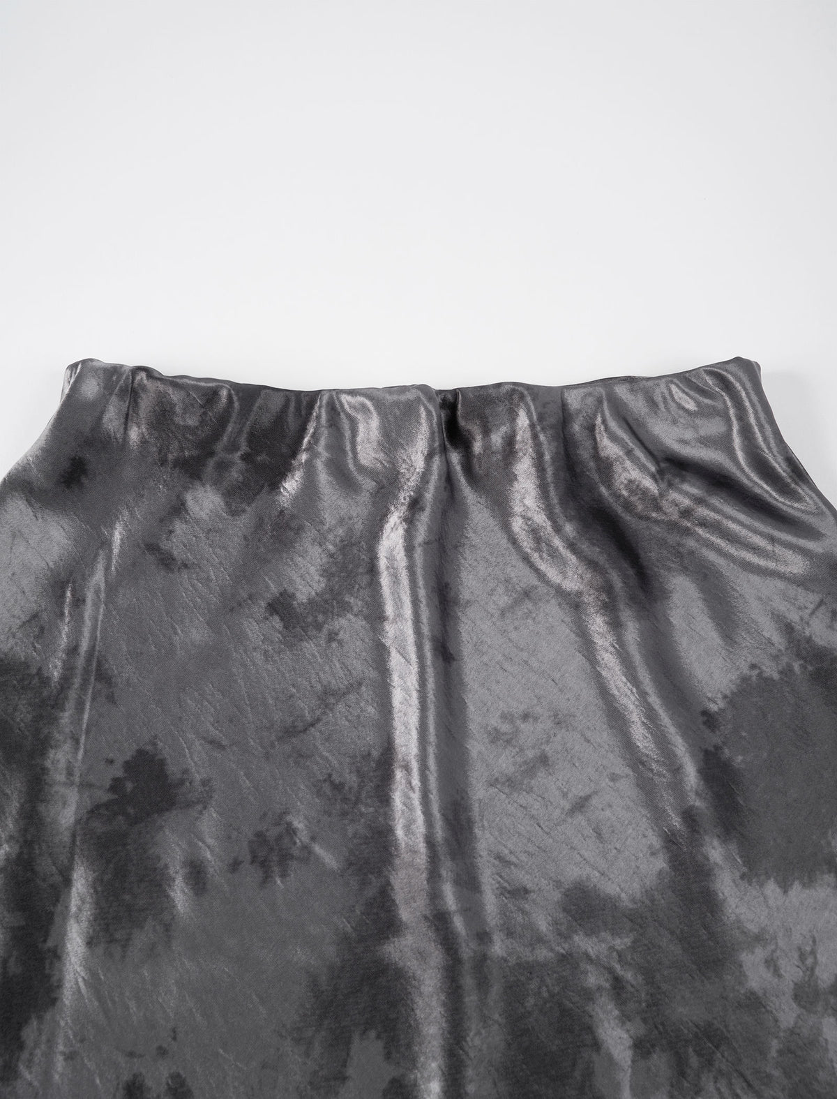 Satin Tie-Dye Midi Skirt