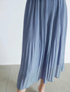 V-Neck Chiffon Pleated Midi Dress