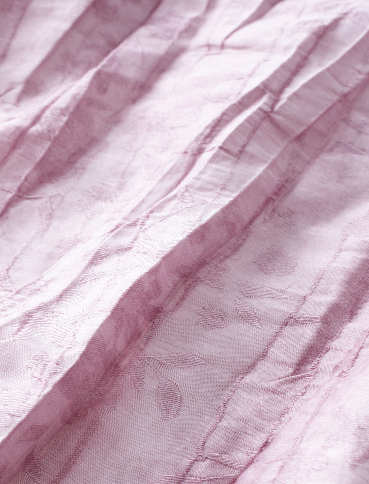 Textured Floral Drawstring Waist Top