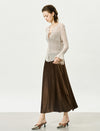 Sheer Knit Flared Sleeve Cardigan