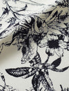 Botanical Print Bow Tie Blouse