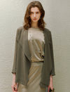 Flowy Drape Front Jacket