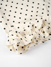 Polka Dot Ruffle Hem Midi Skirt