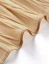 Crinkled Metallic Midi Skirt