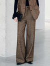 Textured High Waist Wide Leg Pants