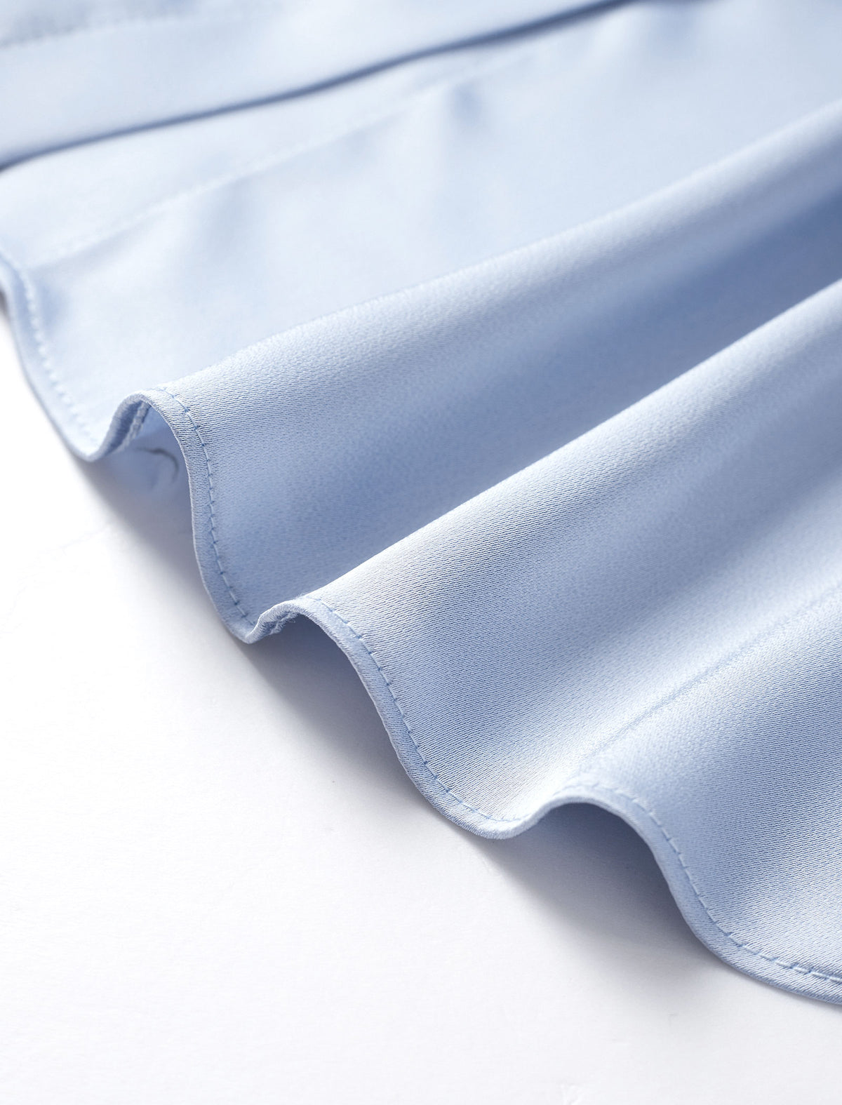 Light Blue Loose Long-Sleeve Professional Shirt