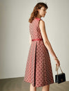Sleeveless Geometric Jacquard Dress