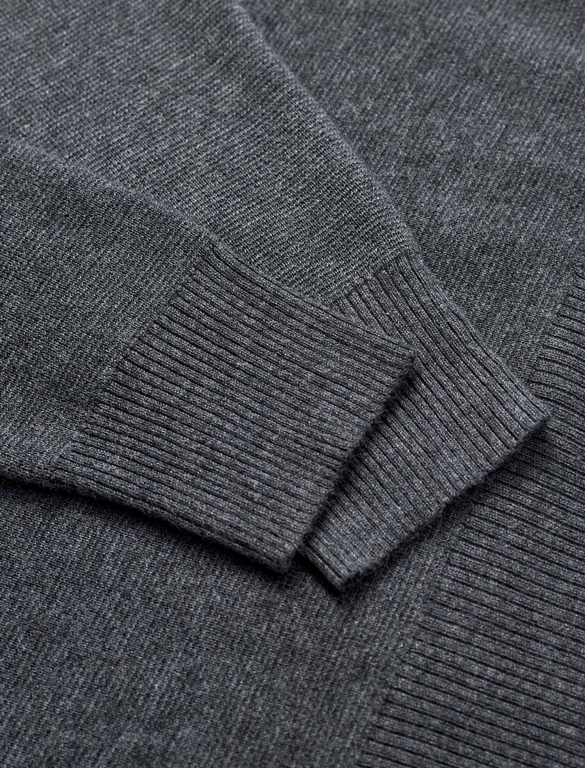 Slim Fit Zipper Layered Knit Sweater