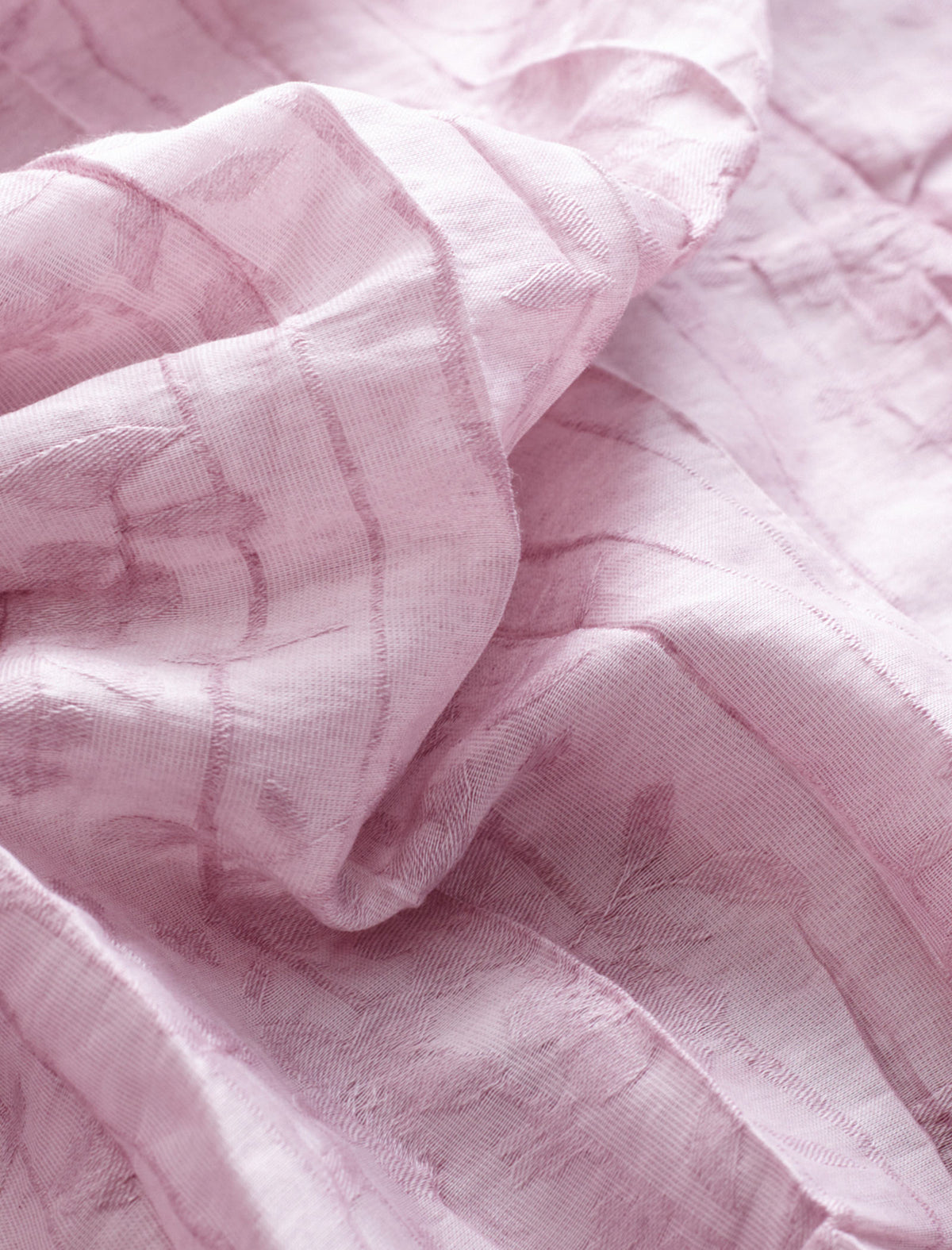 Textured Floral Drawstring Waist Top