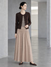Ruched Waist Gathered A Line Maxi Skirt