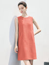 Wool Blend Sleeveless Midi Dress