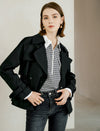 Collared Long Sleeve Belted Trench Coat