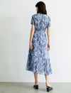 V-Neck Printed Mermaid Dress