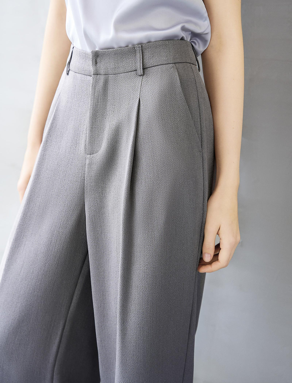 Wide-Leg Tailored Pants