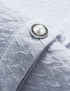 Embellished Collar Puff Sleeve Blouse