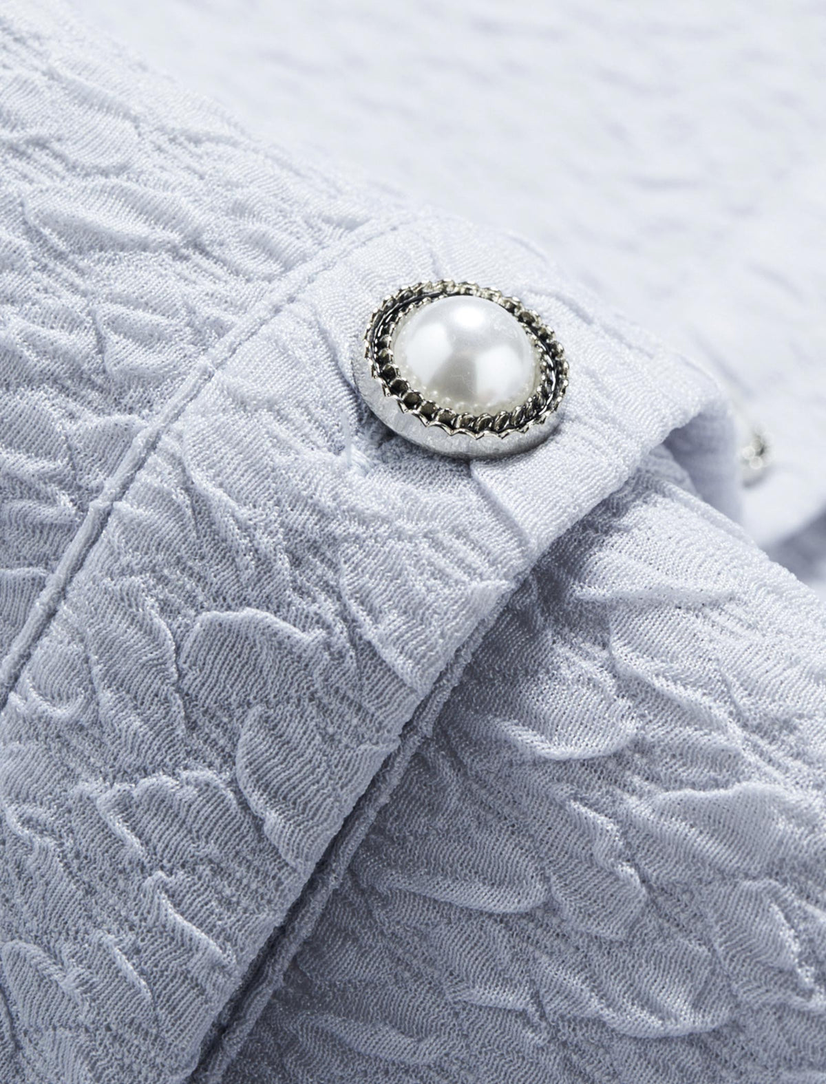Embellished Collar Puff Sleeve Blouse