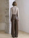 All-Over Sequin Turtleneck Long-Sleeve Top