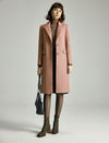 Quilted Notched-Lapel Pocket Padded Coat