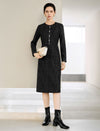Lace Long Sleeve Fitted Straight-Fit Dress
