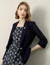 3/4 Sleeve Button-Front Blazer