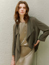 Flowy Drape Front Jacket