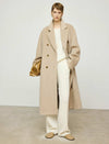 Wool-Cashmere Blend Double-Breasted Maxi Coat