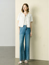 Pearl Button Detail Short Sleeve Jacket