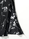 Black Floral Sleeveless Midi Dress